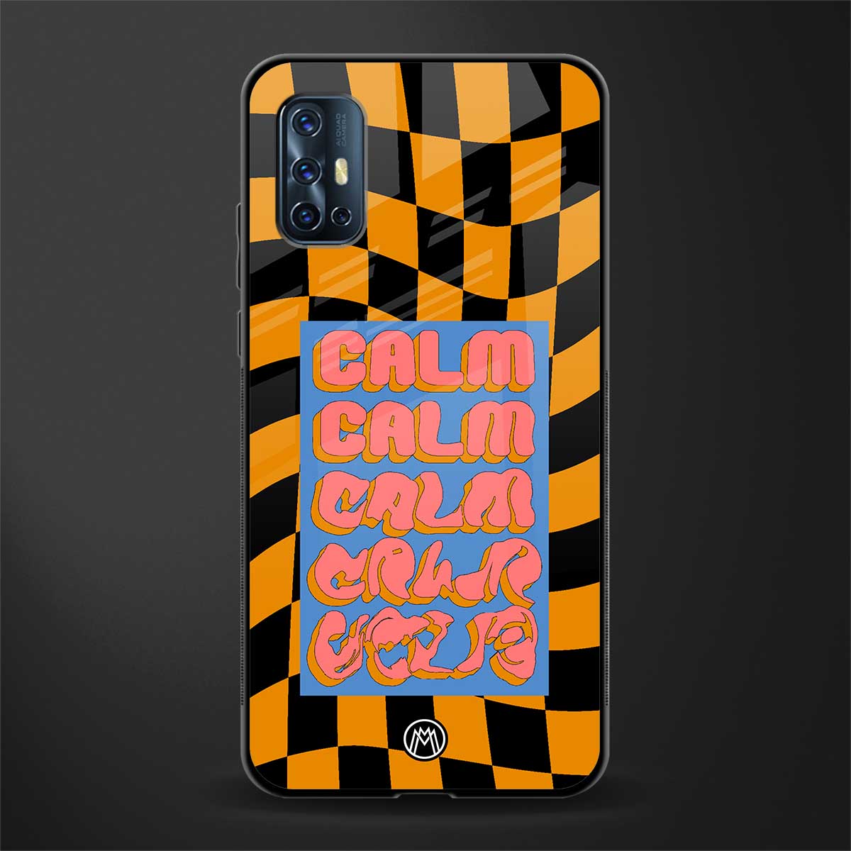 calm glass case for vivo v17 image