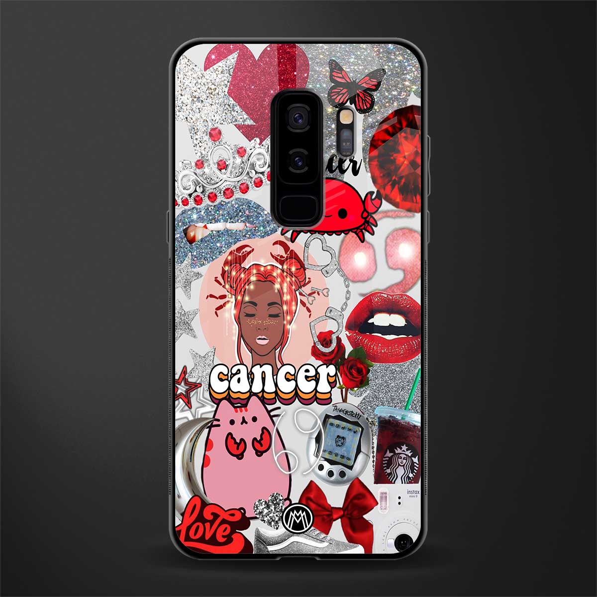 cancer aesthetic collage glass case for samsung galaxy s9 plus image