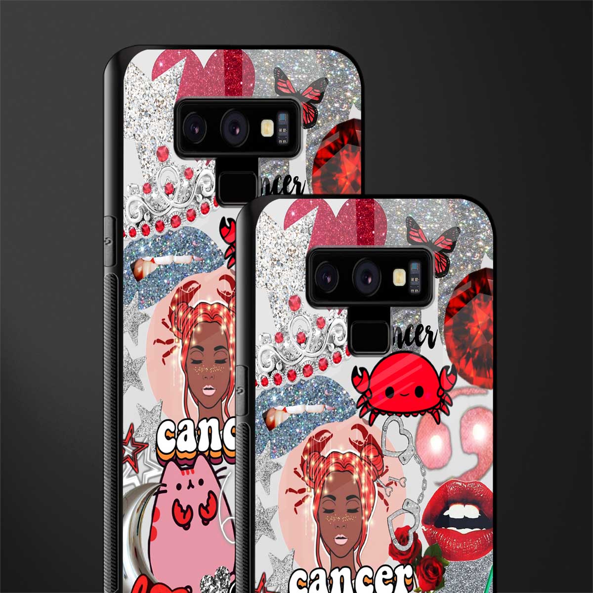 cancer aesthetic collage glass case for samsung galaxy note 9 image-2