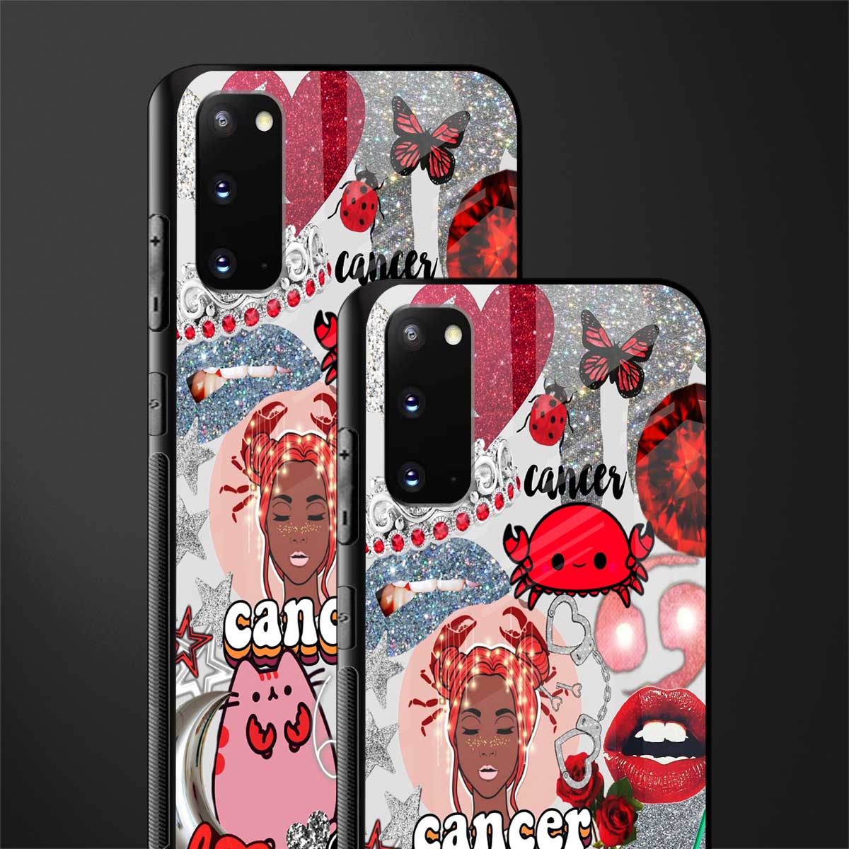 cancer aesthetic collage glass case for samsung galaxy s20 image-2