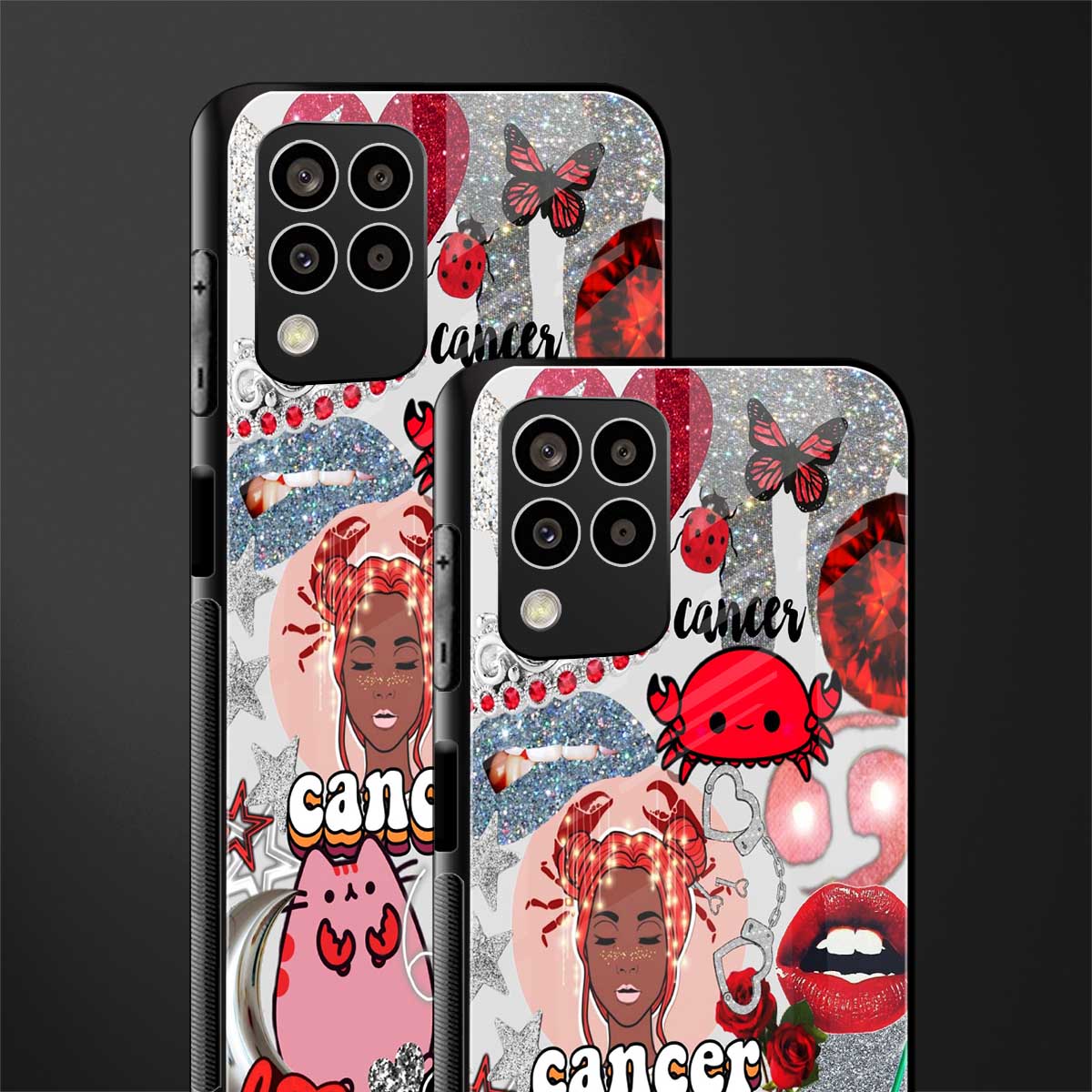 cancer aesthetic collage back phone cover | glass case for samsung galaxy m33 5g