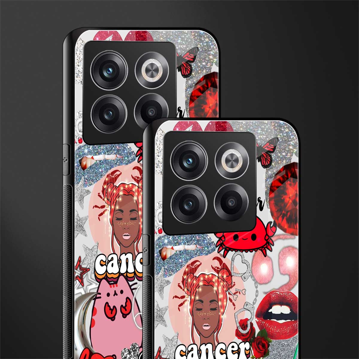 cancer aesthetic collage back phone cover | glass case for oneplus 10t