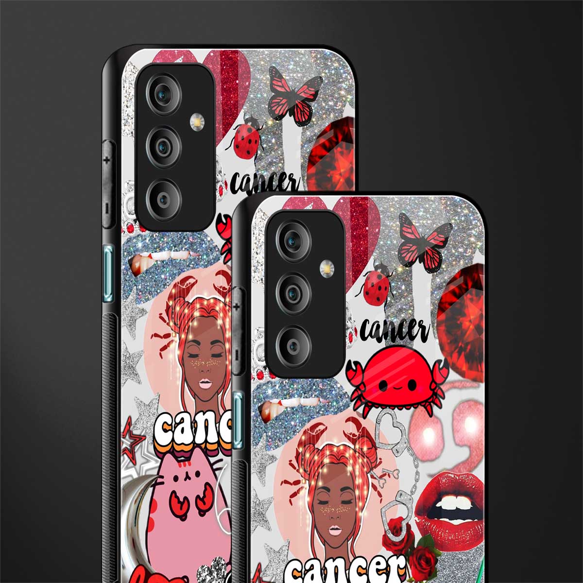 cancer aesthetic collage back phone cover | glass case for samsung galaxy f23 5g