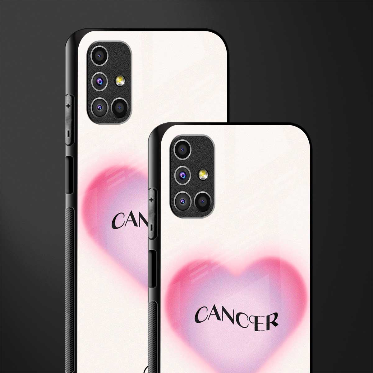 cancer minimalistic glass case for samsung galaxy m51 image-2
