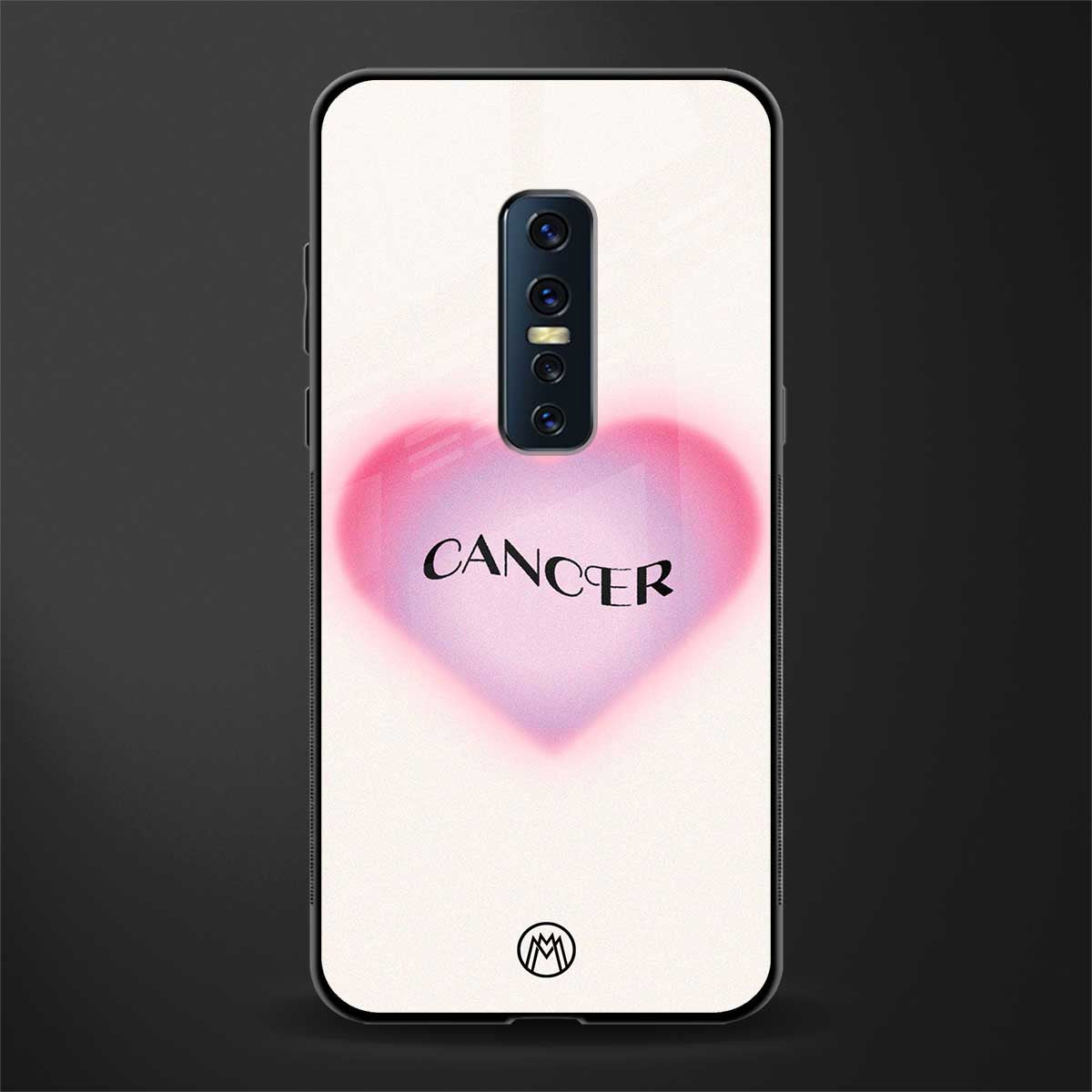 cancer minimalistic glass case for vivo v17 pro image