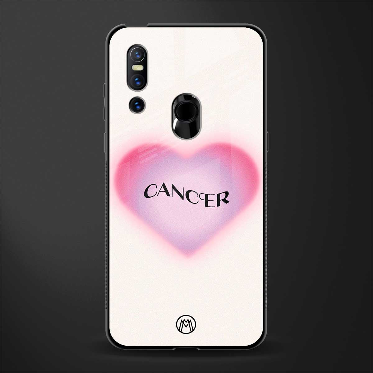 cancer minimalistic glass case for vivo v15 image