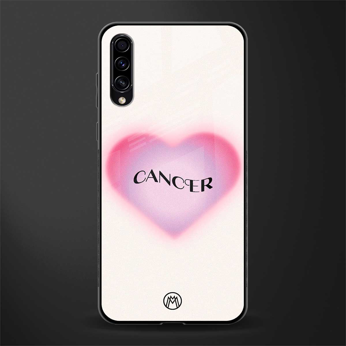 cancer minimalistic glass case for samsung galaxy a70 image