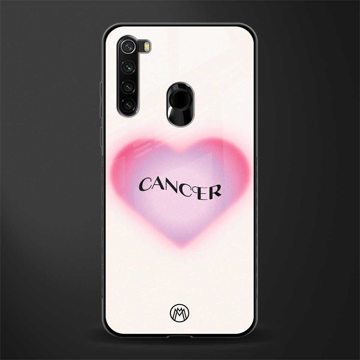cancer minimalistic glass case for redmi note 8 image