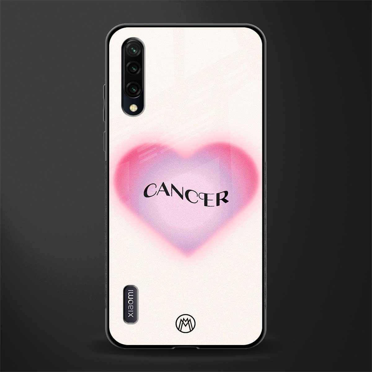 cancer minimalistic glass case for mi a3 redmi a3 image