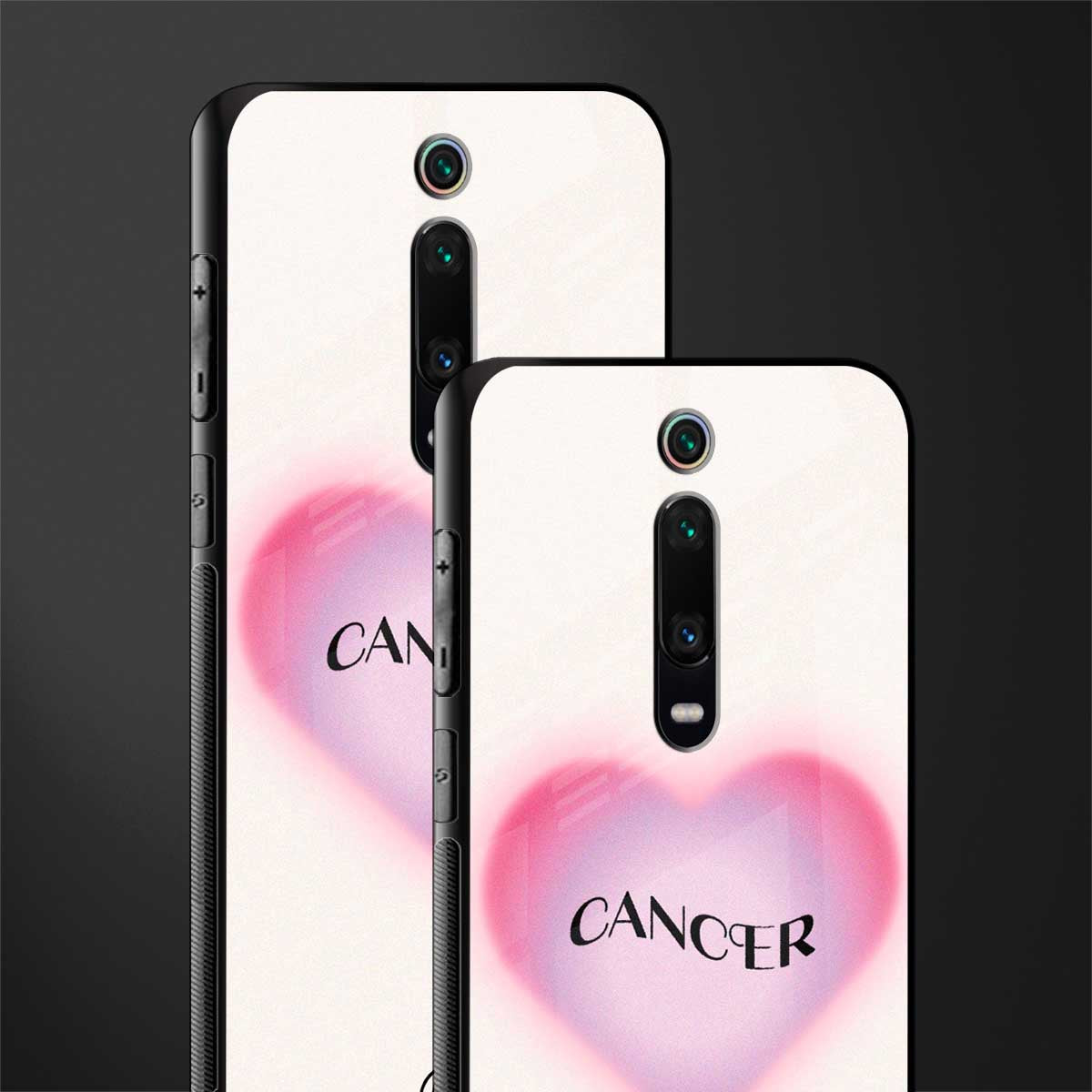 cancer minimalistic glass case for redmi k20 image-2