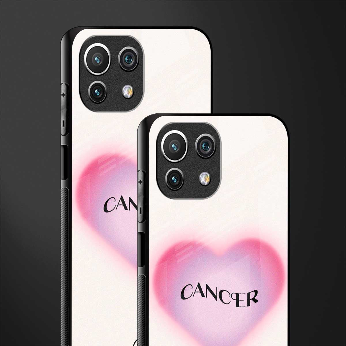cancer minimalistic glass case for mi 11 lite image-2
