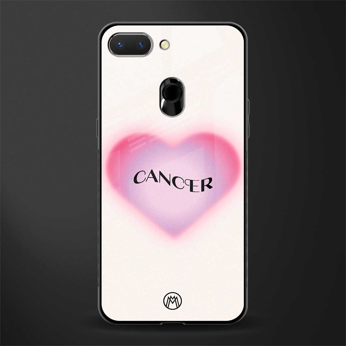 cancer minimalistic glass case for oppo a5 image