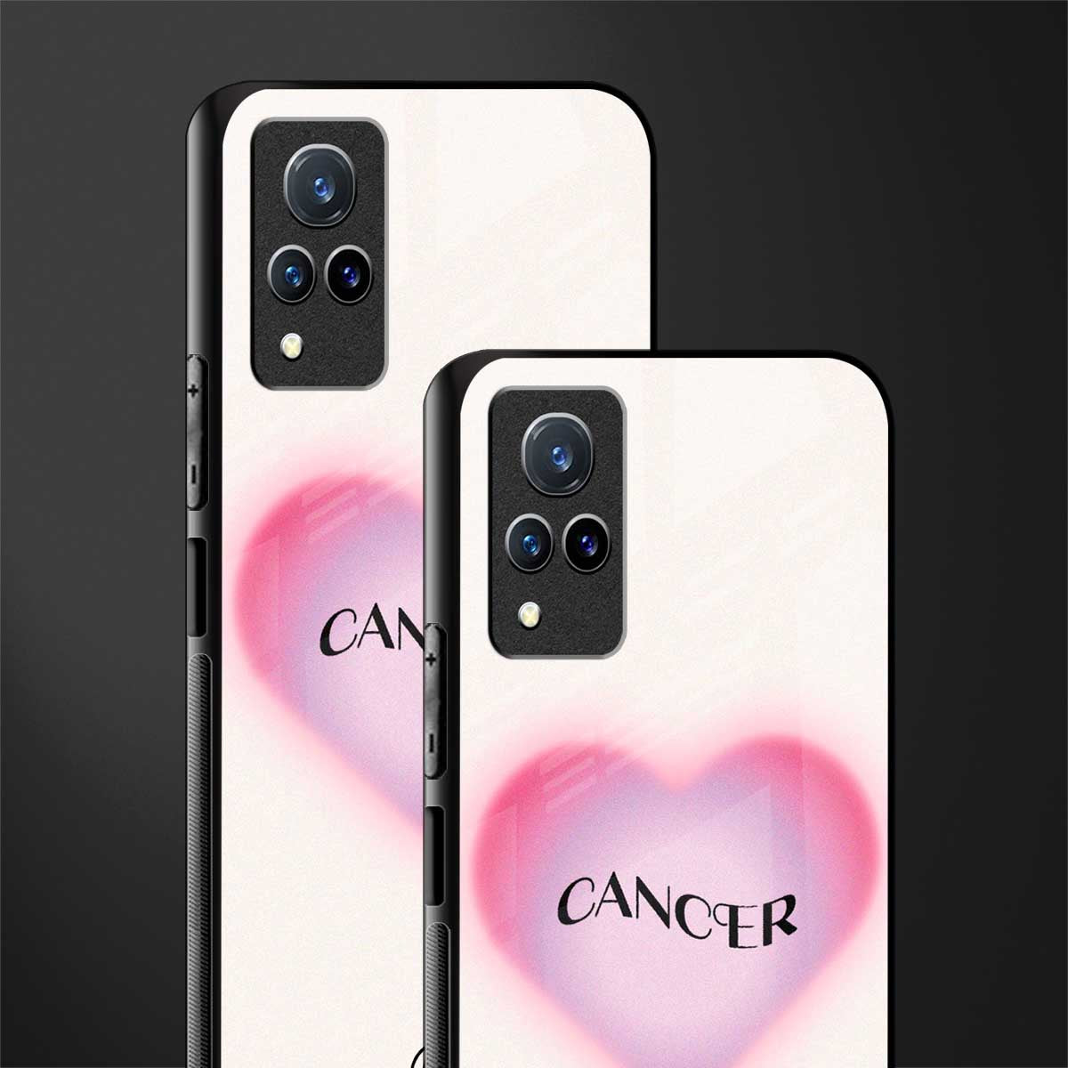cancer minimalistic glass case for vivo v21 5g image-2