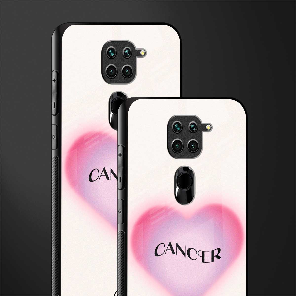 cancer minimalistic glass case for redmi note 9 image-2