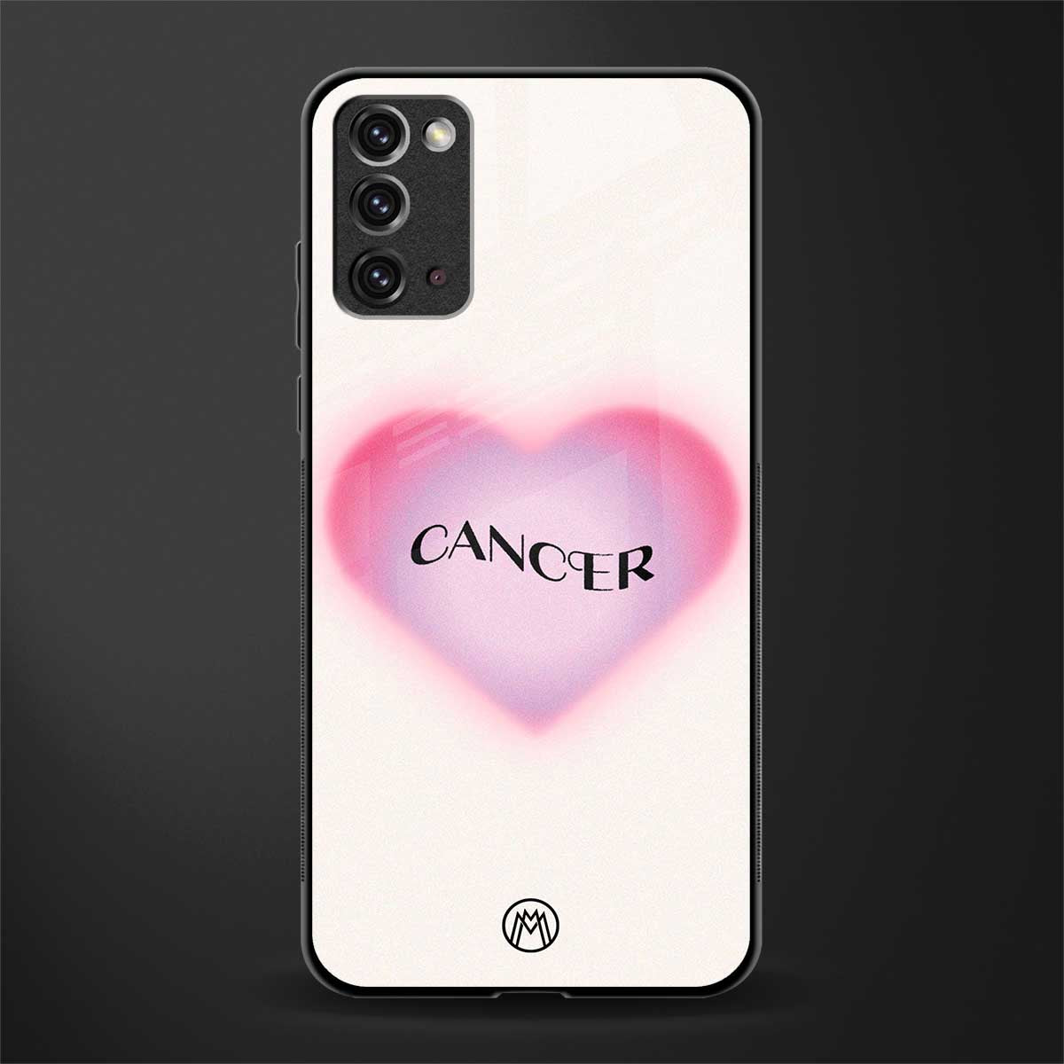 cancer minimalistic glass case for samsung galaxy note 20 image