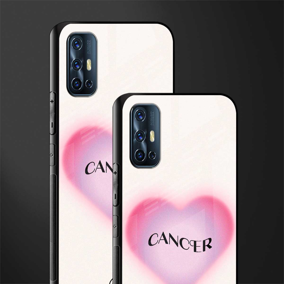 cancer minimalistic glass case for vivo v17 image-2