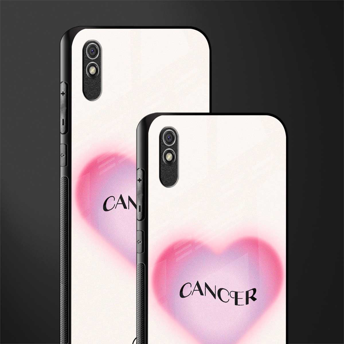 cancer minimalistic glass case for redmi 9a image-2