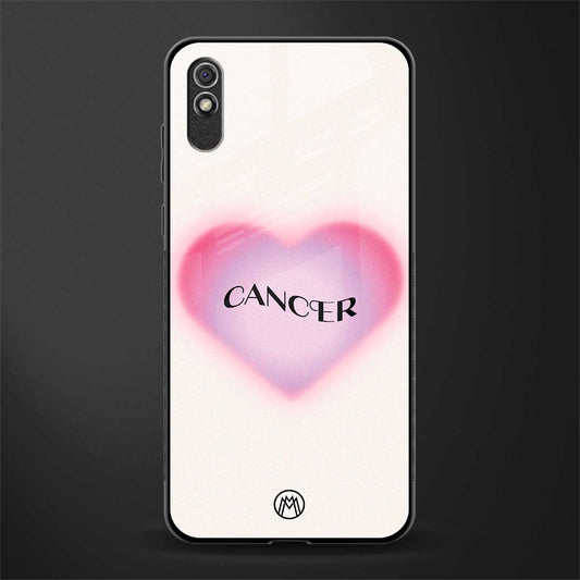 cancer minimalistic glass case for redmi 9a image