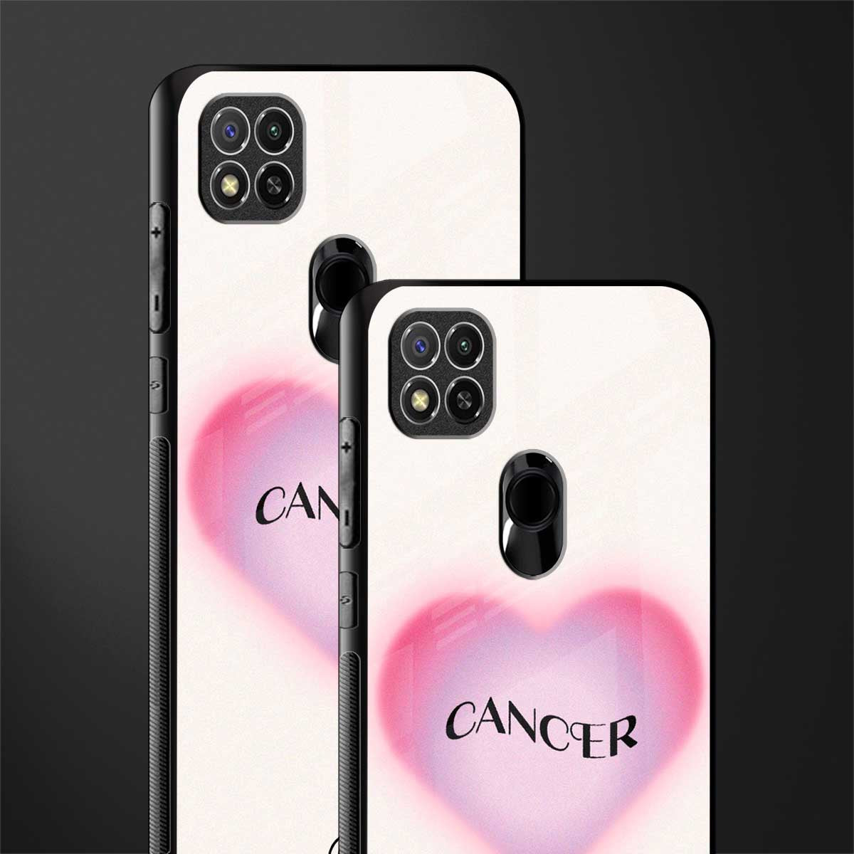 cancer minimalistic glass case for redmi 9 image-2
