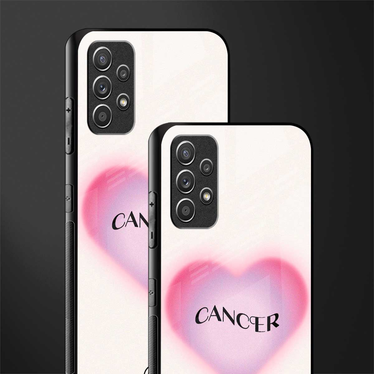 cancer minimalistic glass case for samsung galaxy a32 4g image-2