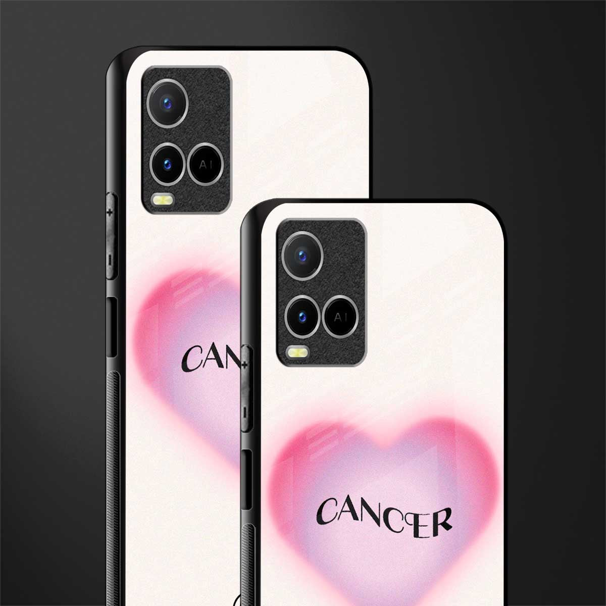 cancer minimalistic glass case for vivo y33s vivo y33t image-2