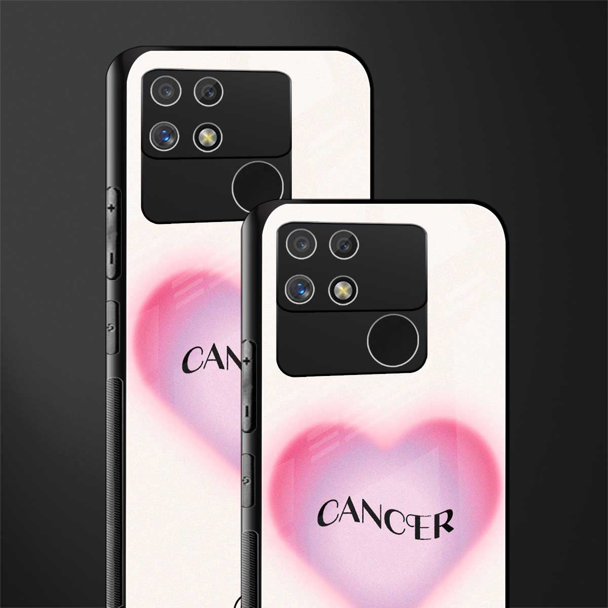 cancer minimalistic back phone cover | glass case for realme narzo 50a