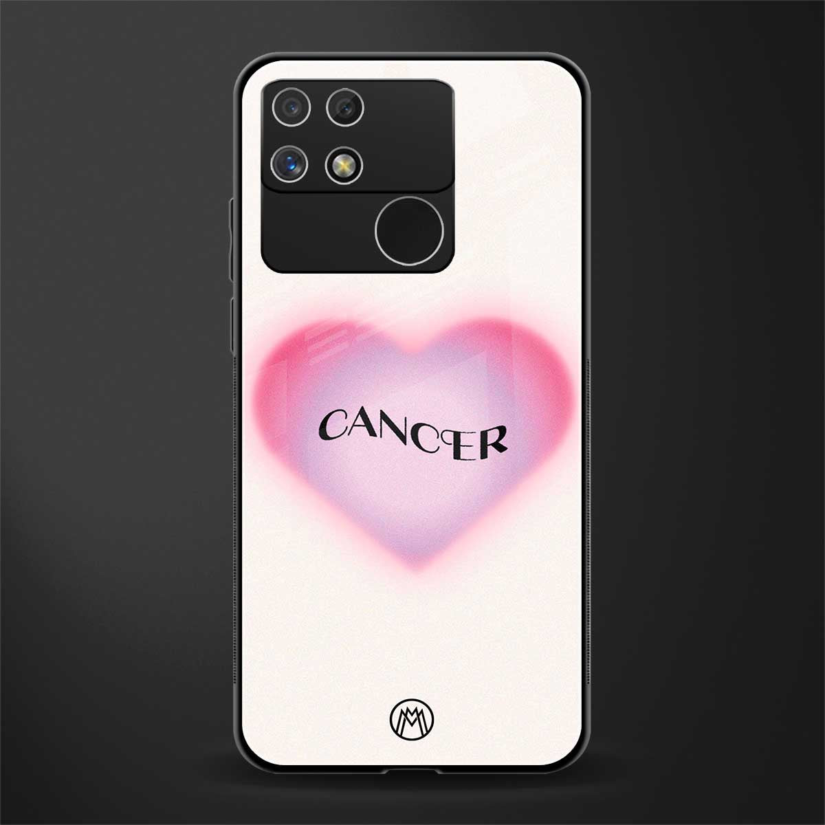 cancer minimalistic back phone cover | glass case for realme narzo 50a