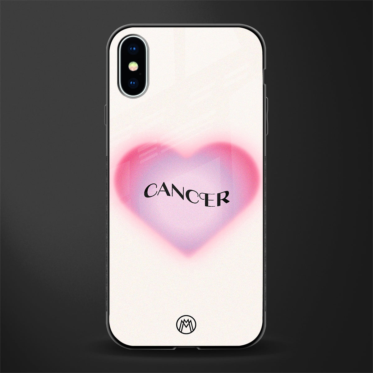 cancer minimalistic glass case for iphone x image