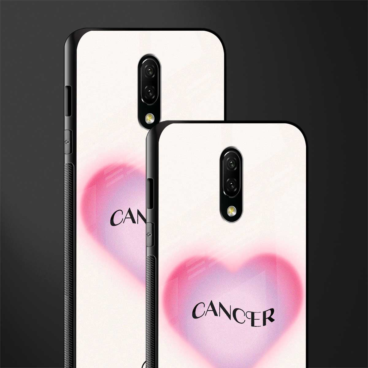 cancer minimalistic glass case for oneplus 7 image-2