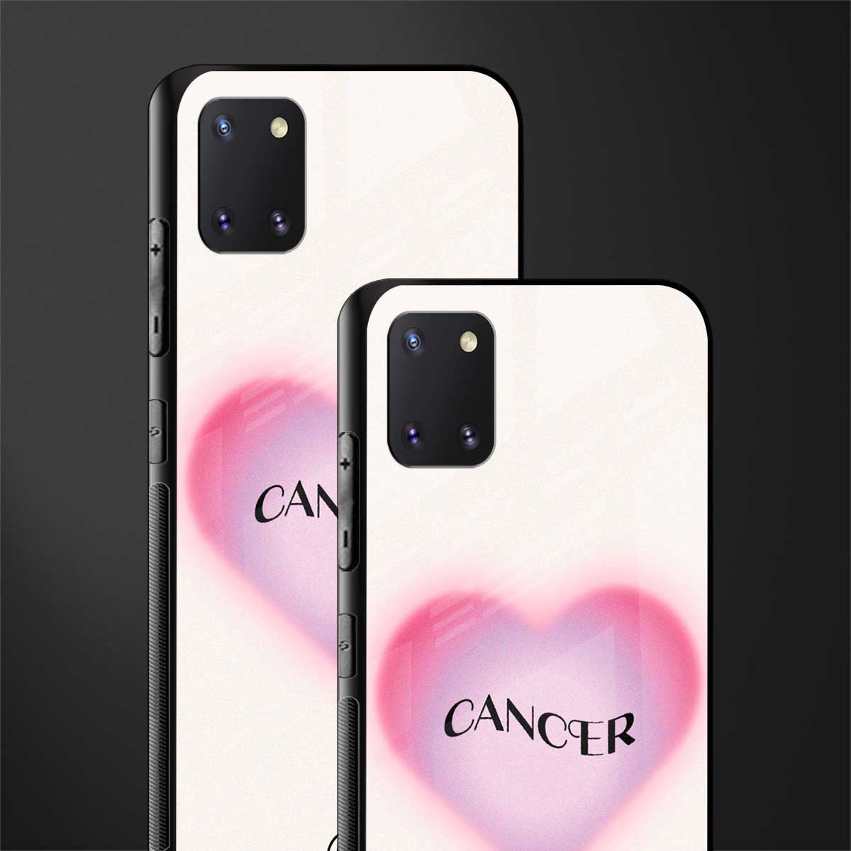 cancer minimalistic glass case for samsung a81 image-2