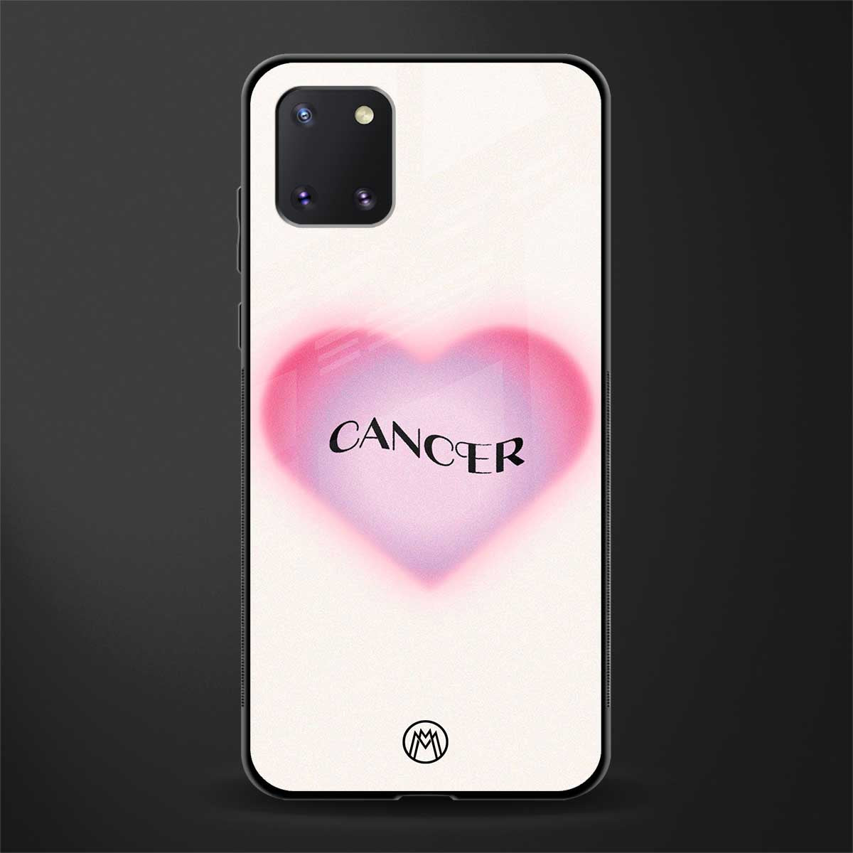 cancer minimalistic glass case for samsung a81 image