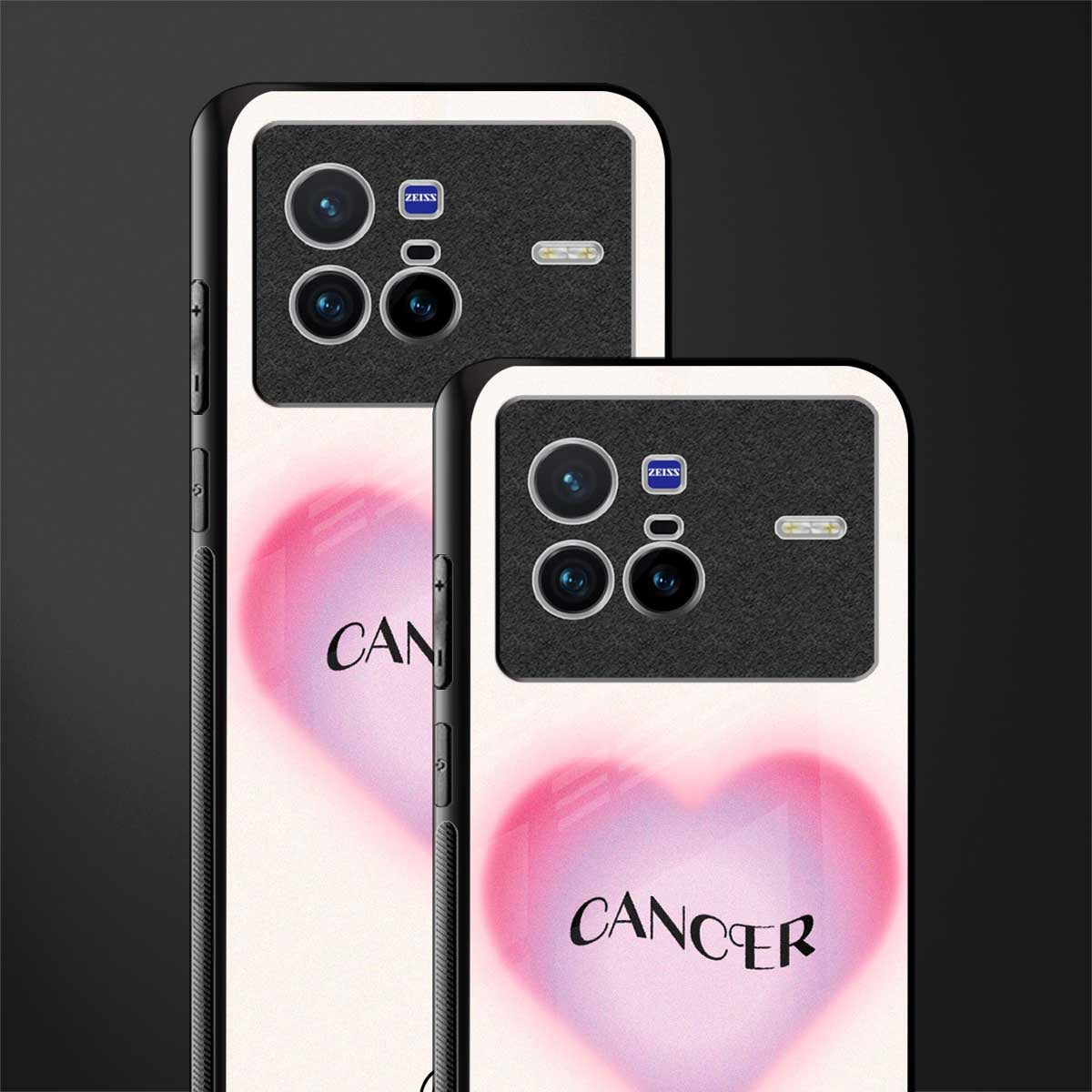 cancer minimalistic glass case for vivo x80 image-2