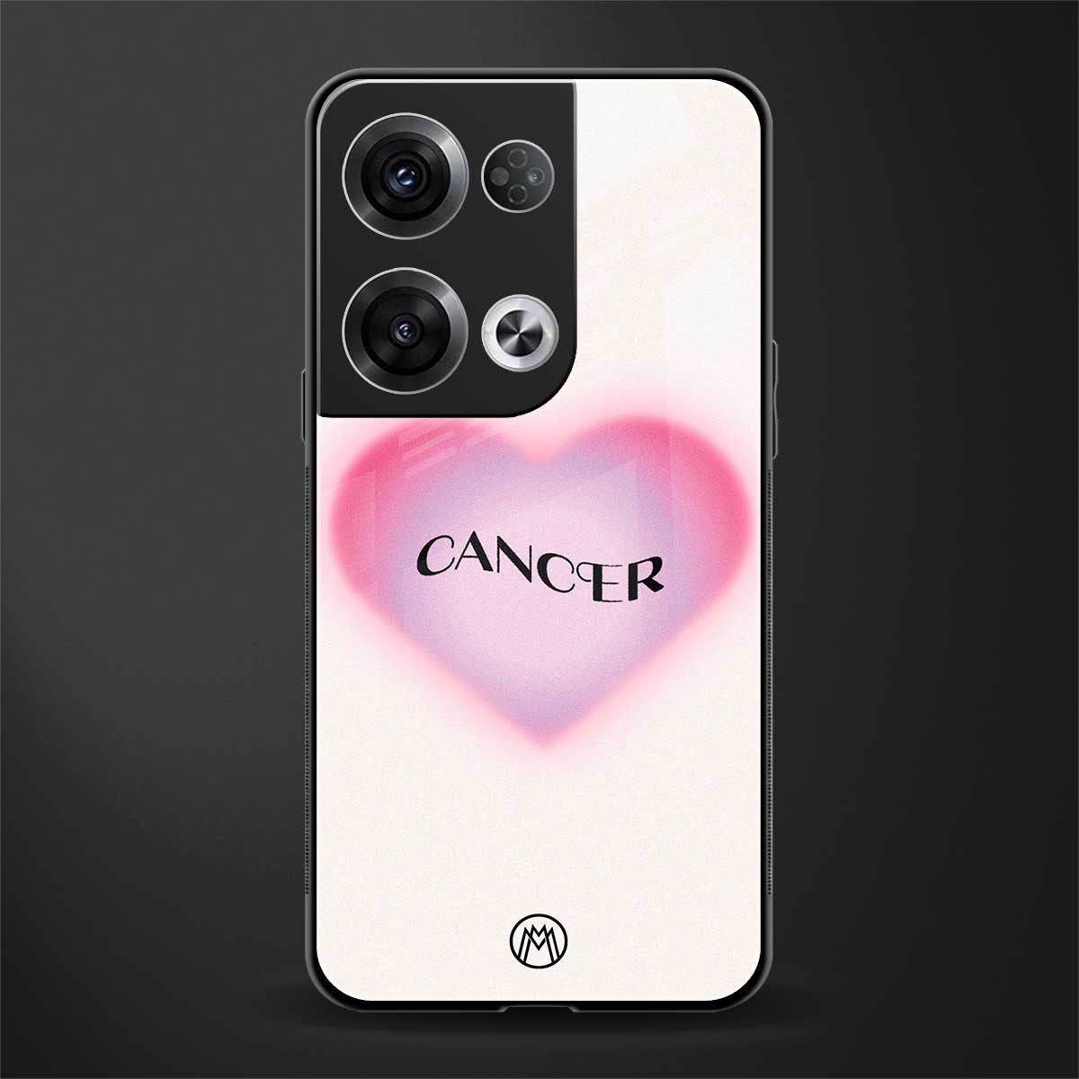cancer minimalistic back phone cover | glass case for oppo reno 8 pro