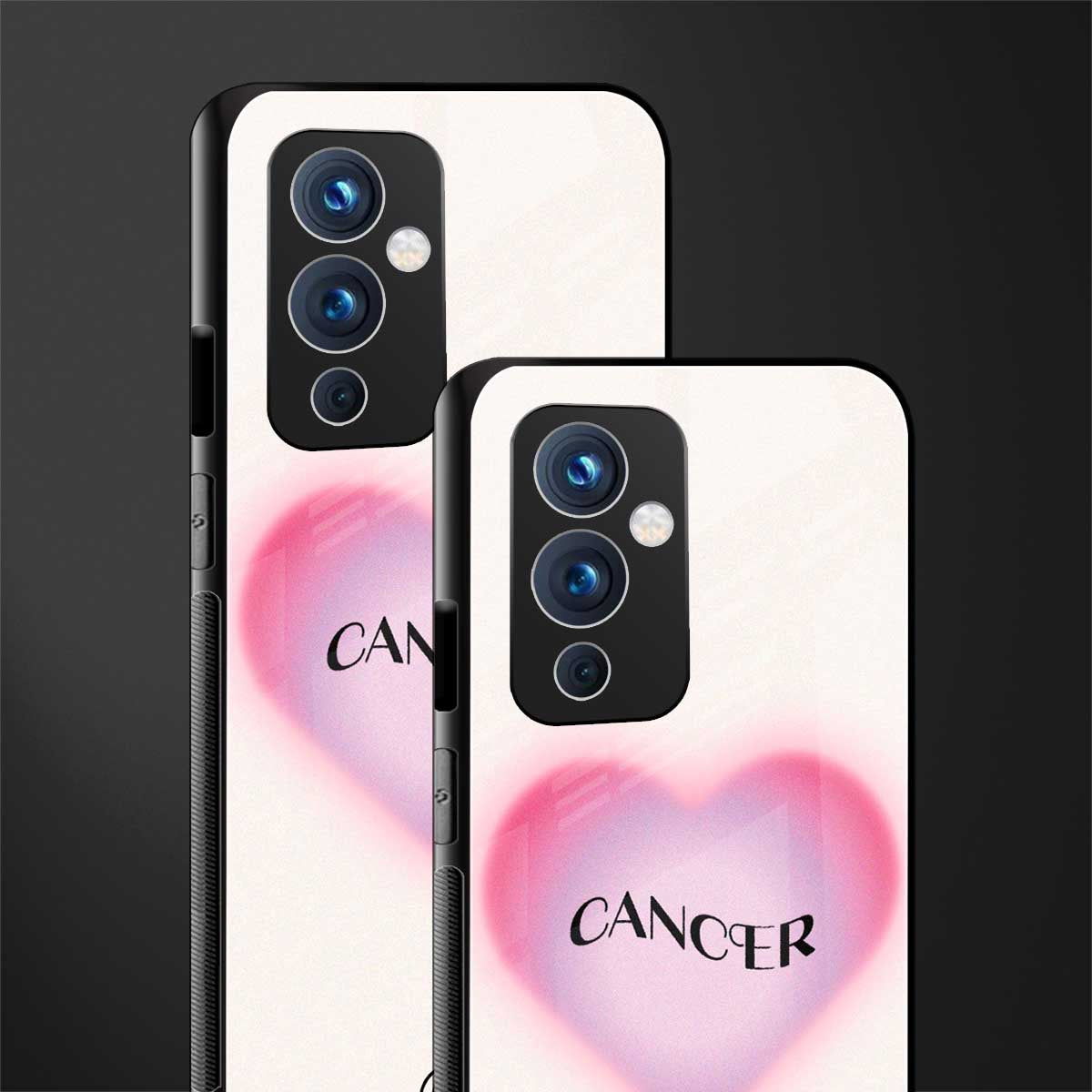 cancer minimalistic back phone cover | glass case for oneplus 9