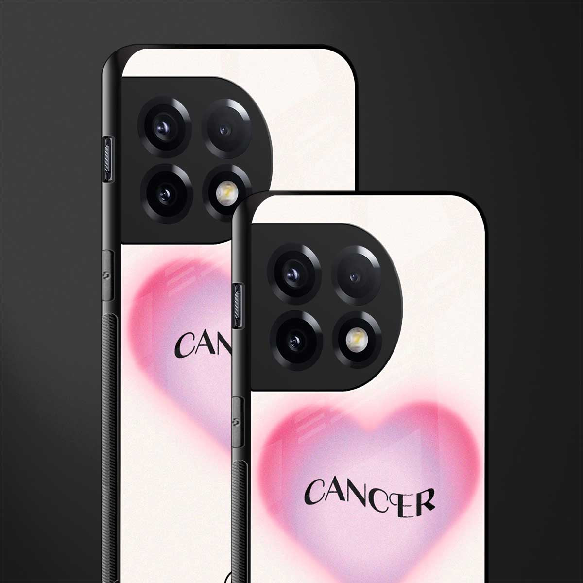 cancer minimalistic back phone cover | glass case for oneplus 11r