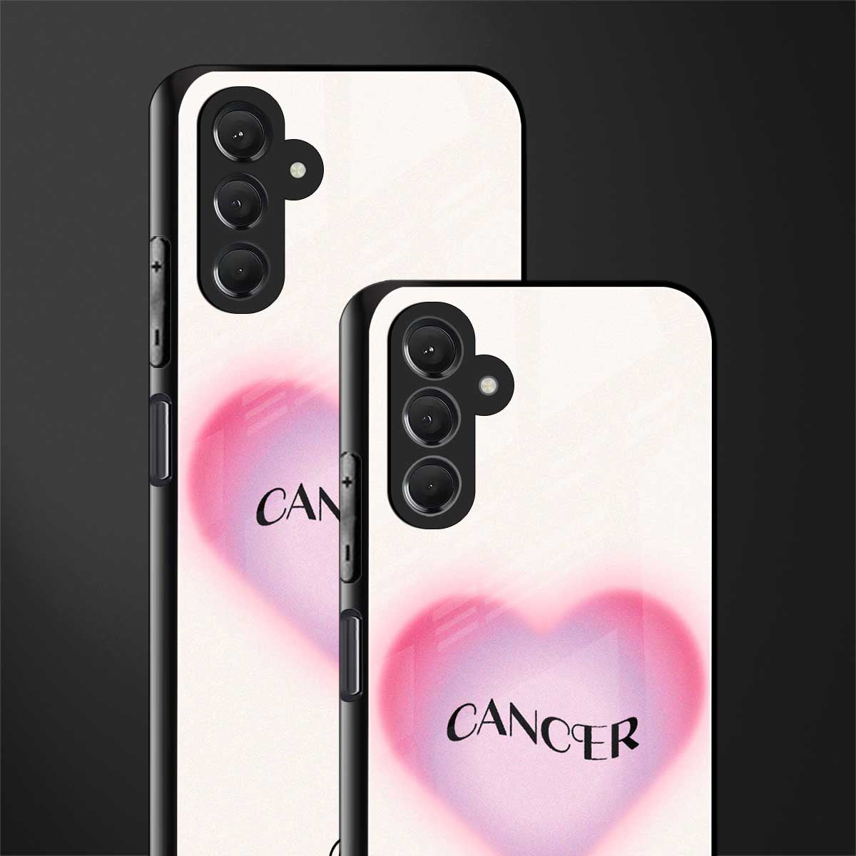 cancer minimalistic back phone cover | glass case for samsun galaxy a24 4g