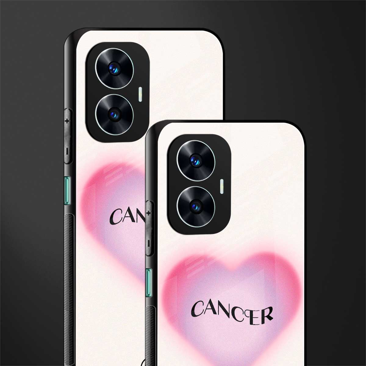 cancer minimalistic back phone cover | glass case for realme c55