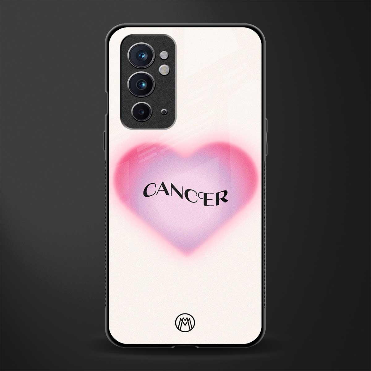 cancer minimalistic glass case for oneplus 9rt image