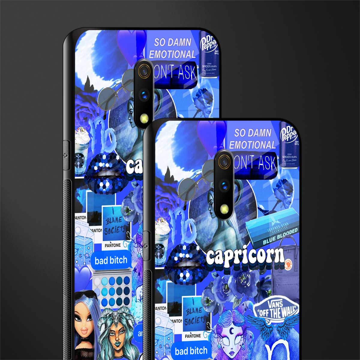 capricorn aesthetic collage glass case for oppo k3 image-2