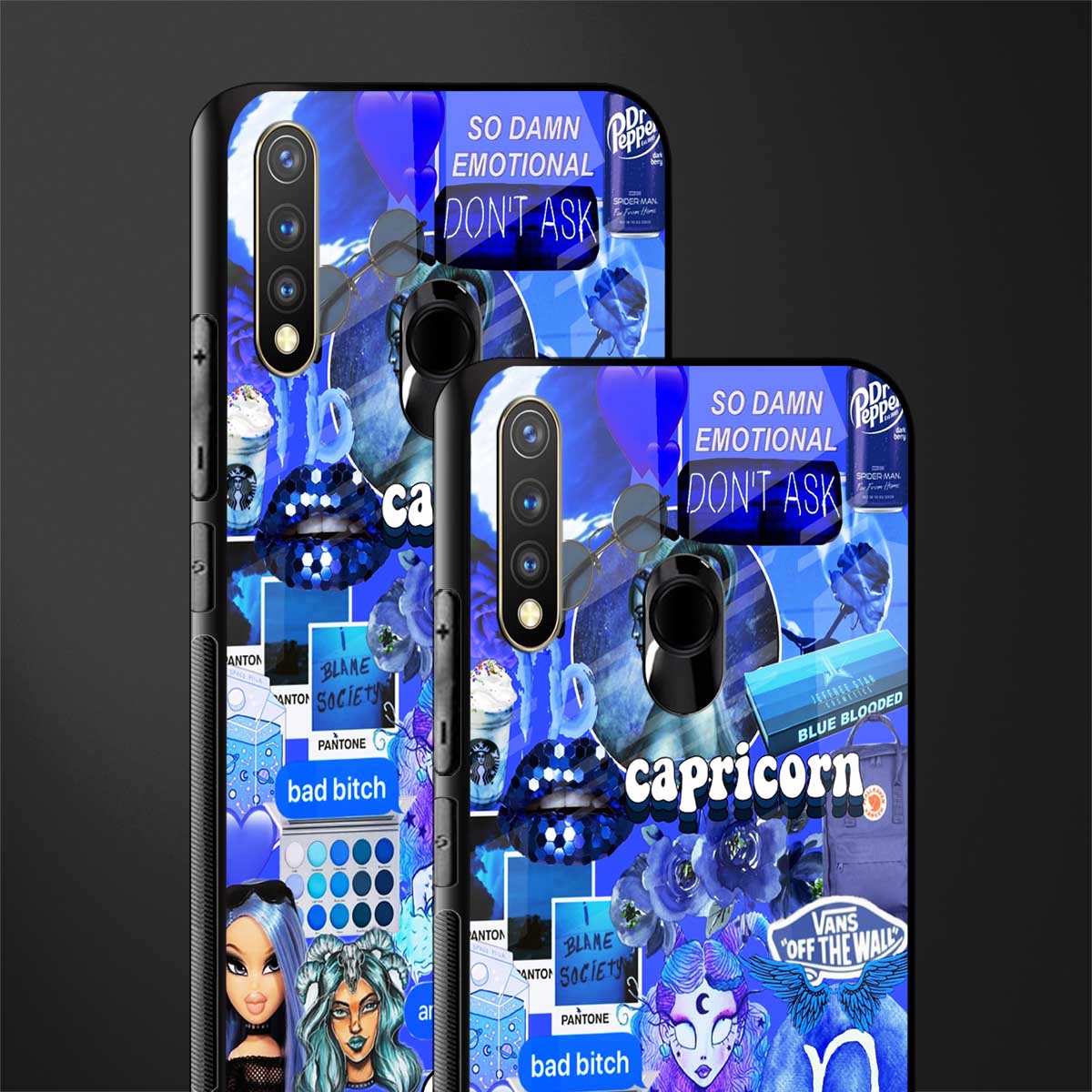 capricorn aesthetic collage glass case for vivo u20 image-2