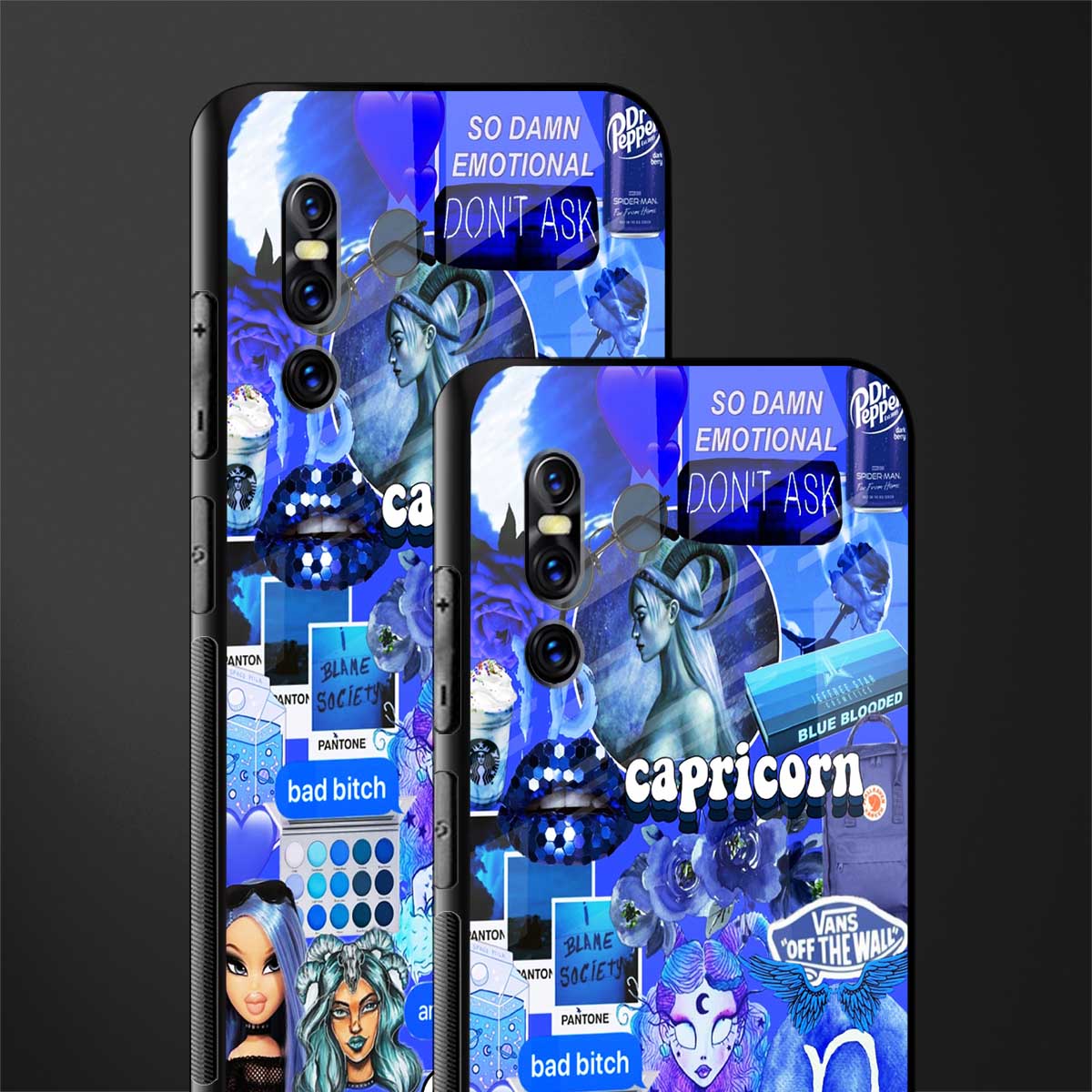 capricorn aesthetic collage glass case for vivo v15 pro image-2