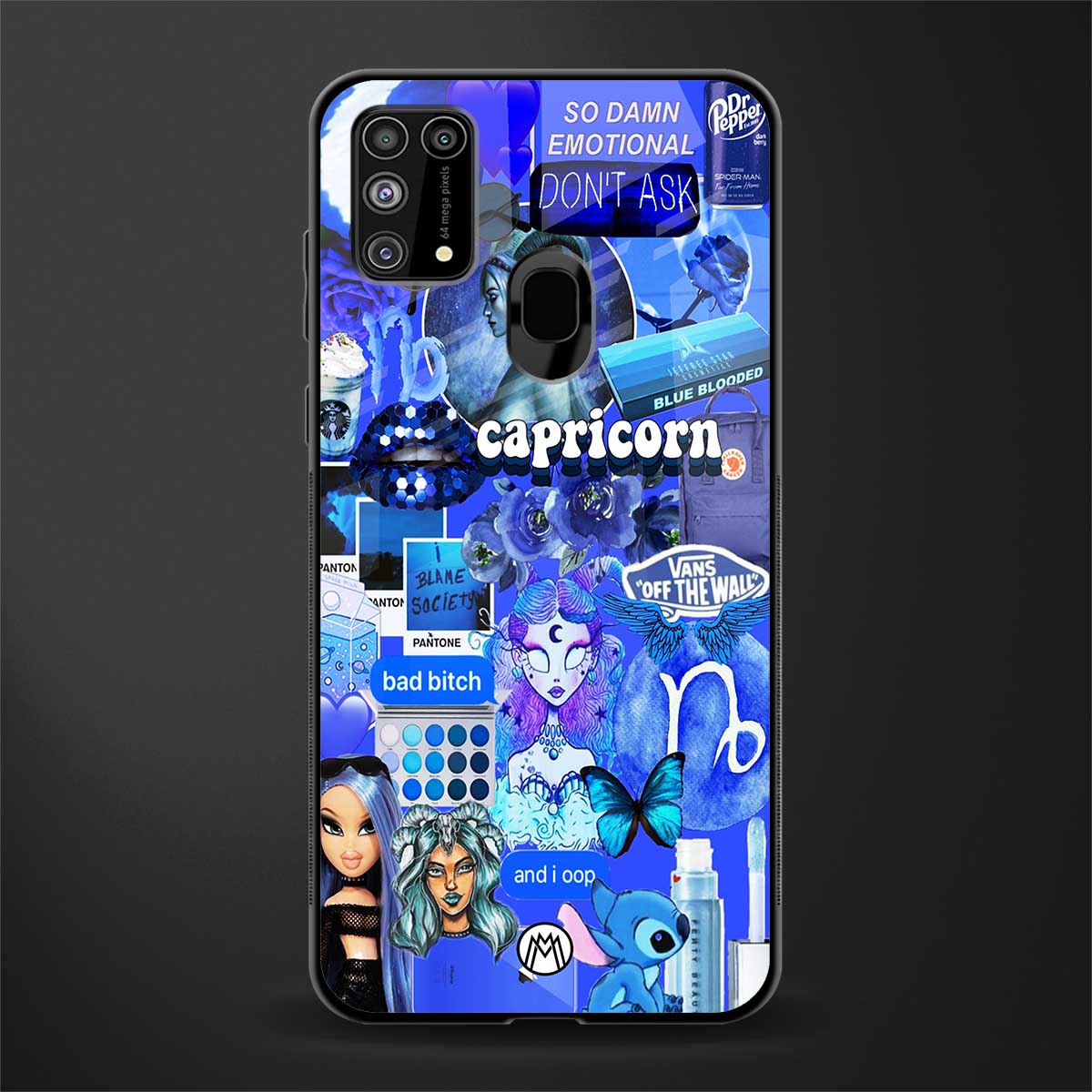 capricorn aesthetic collage glass case for samsung galaxy m31 prime edition image