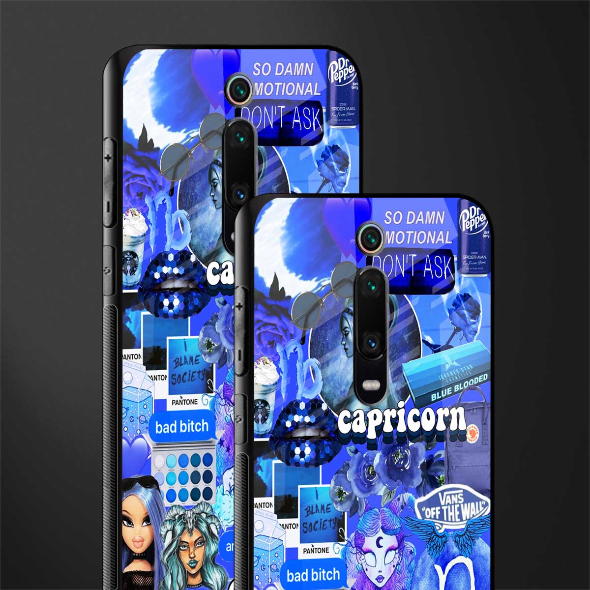 capricorn aesthetic collage glass case for redmi k20 image-2