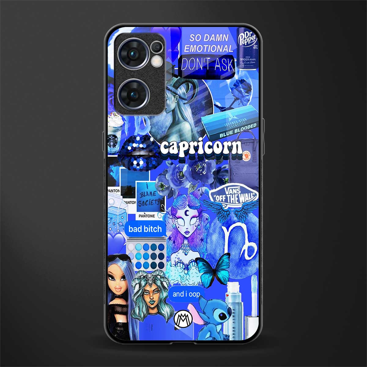 capricorn aesthetic collage glass case for oppo reno7 5g image