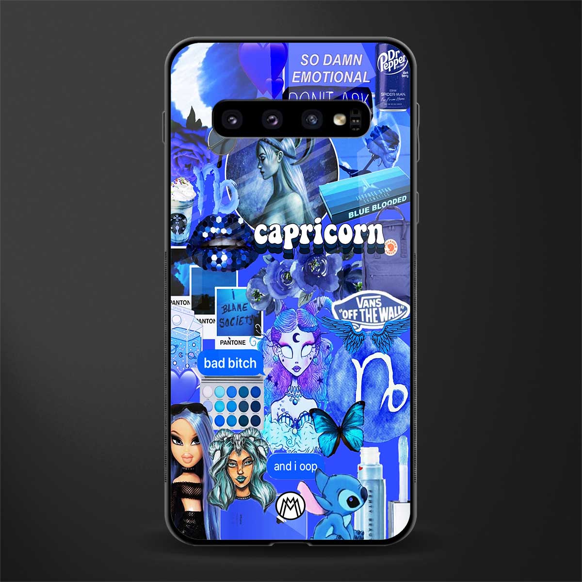 capricorn aesthetic collage glass case for samsung galaxy s10 plus image