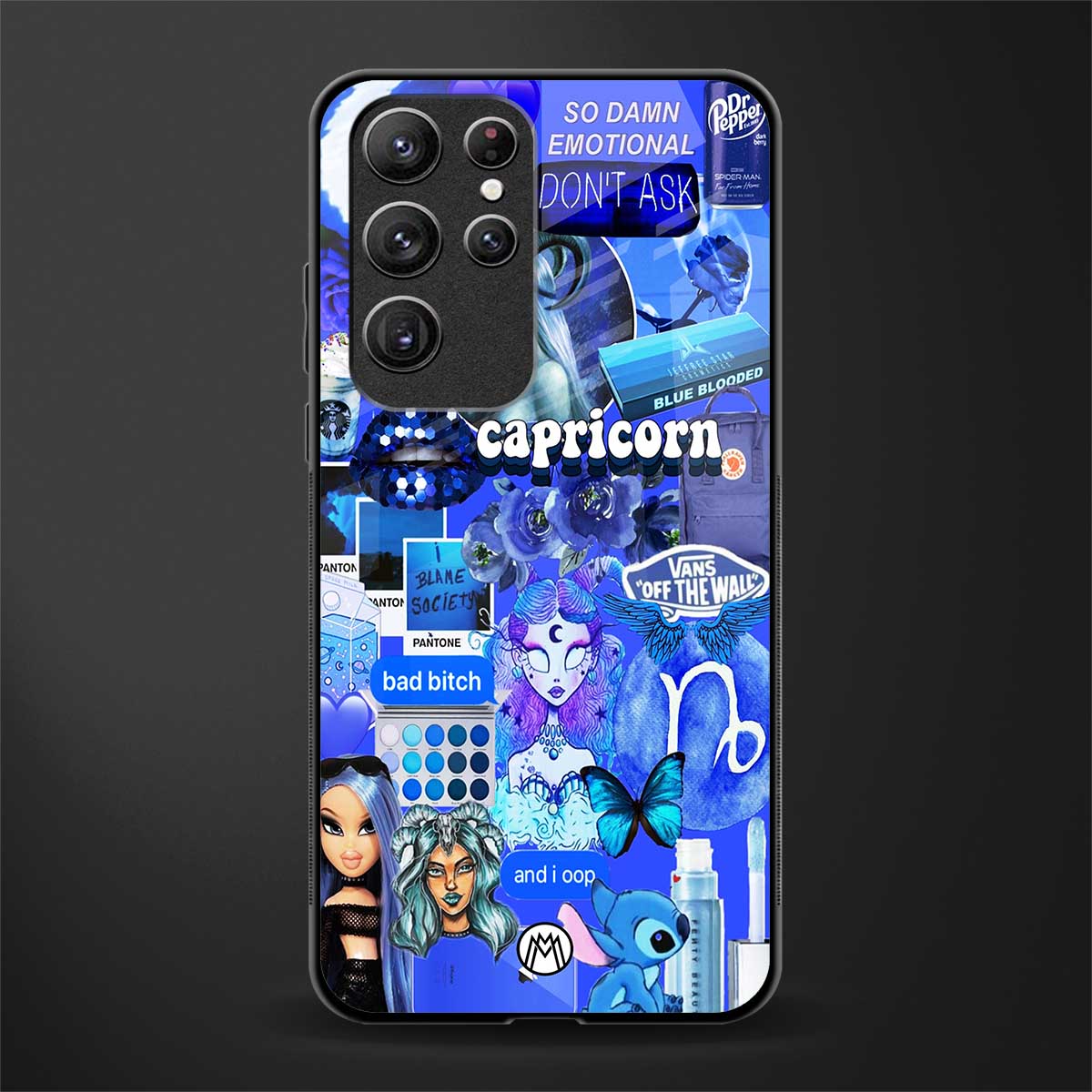 capricorn aesthetic collage glass case for samsung galaxy s22 ultra 5g image