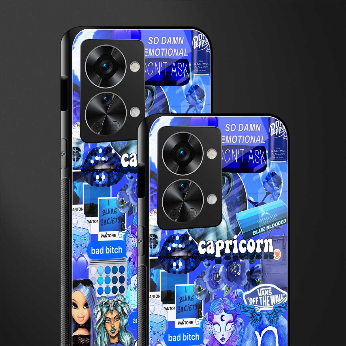 capricorn aesthetic collage glass case for phone case | glass case for oneplus nord 2t 5g
