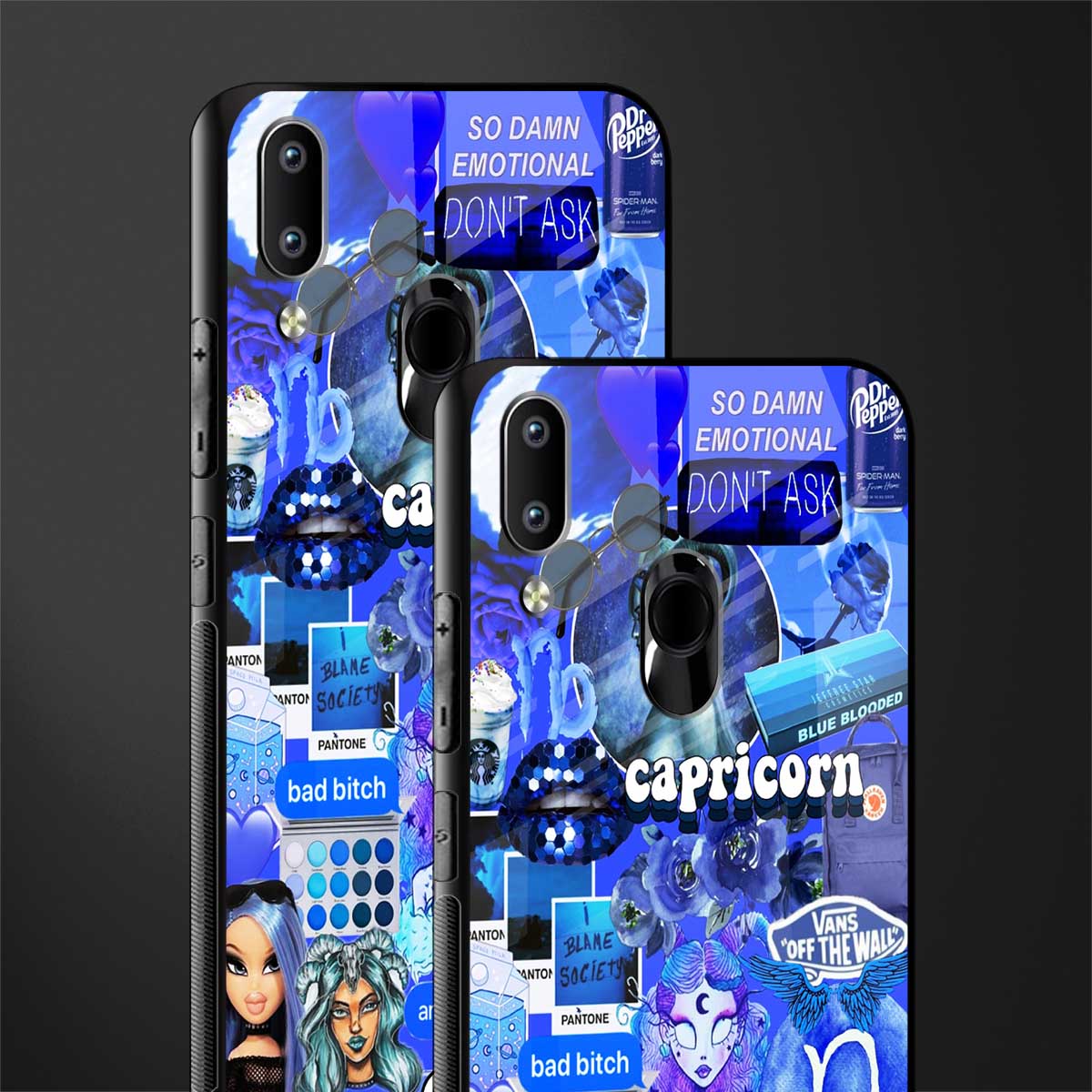 capricorn aesthetic collage glass case for vivo y91 image-2