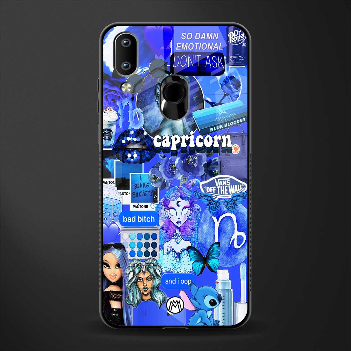 capricorn aesthetic collage glass case for vivo y91 image