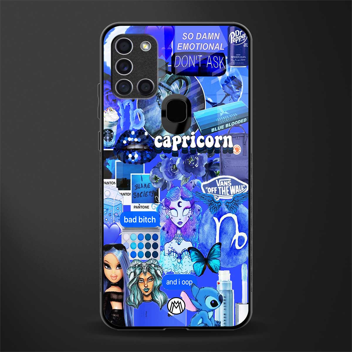 capricorn aesthetic collage glass case for samsung galaxy a21s image